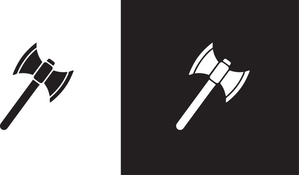  axe icon , Wood cutting symbols, Lumberjack equipment icons, Hatchet vector icons