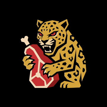 Jaguar with red rugby ball.