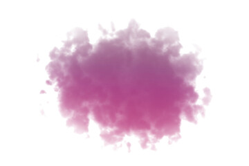 Fototapeta premium Vibrant pink abstract ink splash isolated on transparent background with dynamic texture