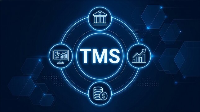 TMS acronym, treasury management system concept, specialized software solution designed to streamline and optimize the financial activities of a company's treasury function