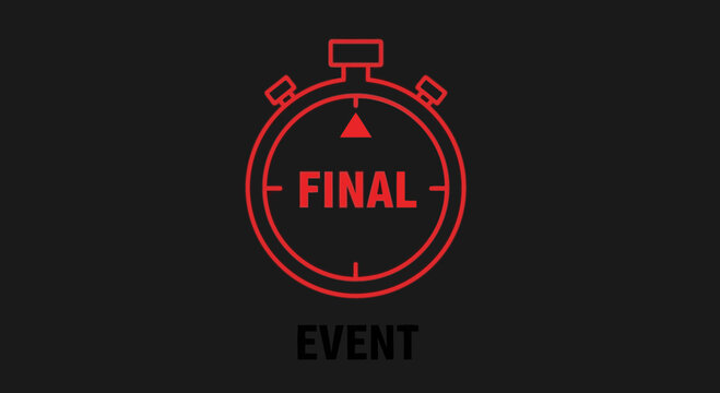 Final Event: Bold Visual Depiction Of Timeliness, End, And Completion With Symbolism Design
