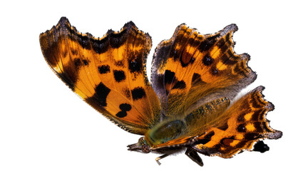 Orange and black butterfly with detailed wings © Lena