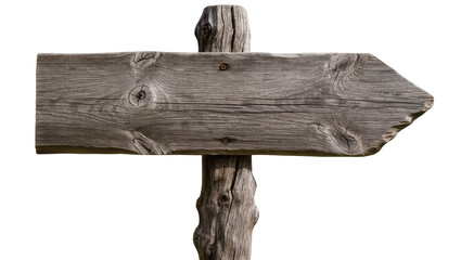 Weathered wooden directional signpost pointing right © Lena