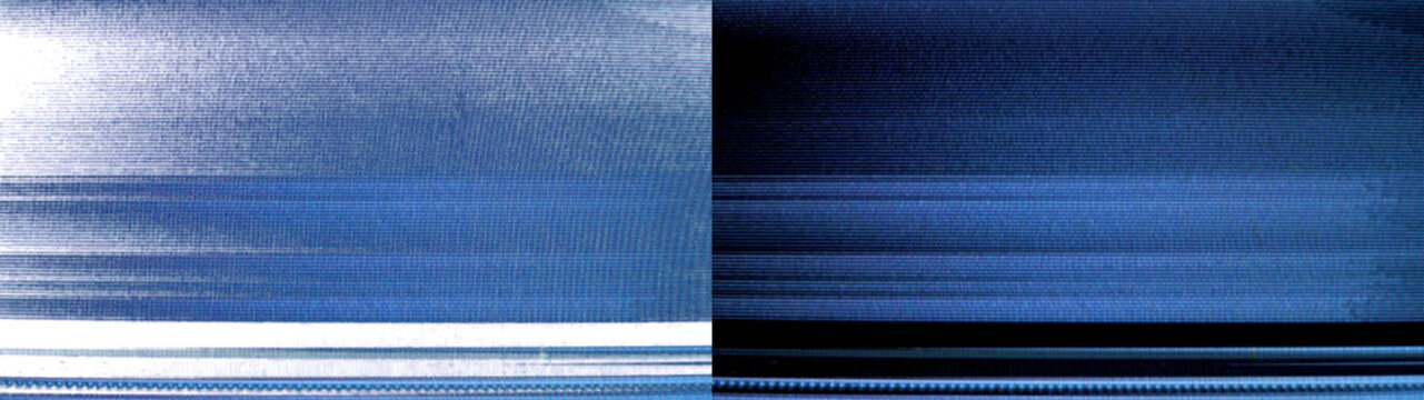 Blue digital screen scanline artifact isolated on transparent background