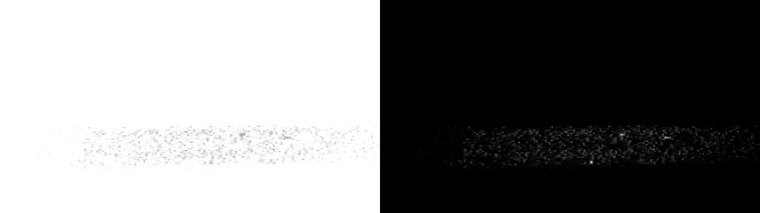 Obraz premium Horizontal digital data stream glitch isolated on transparent background for motion