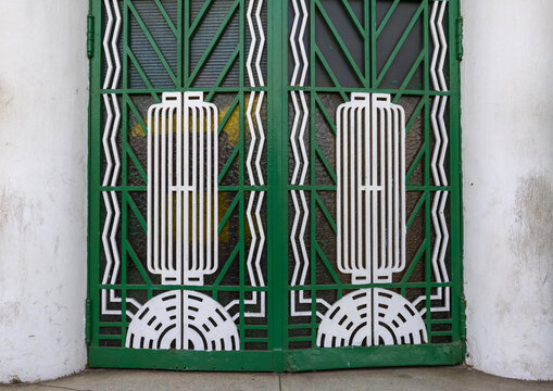 The old Clube Ferroviaro iron door, Maputo Province, Maputo, Mozambique
