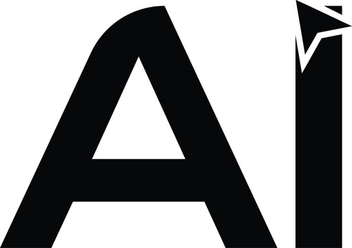 AI text with glitch effect