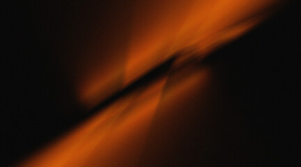 Abstract Orange Light Leak on Dark Texture, Fiery Glow Diagonal Split Background © arjudin