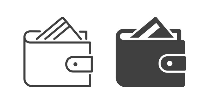 Payment Method icon. Line and glyph solid icon