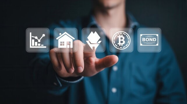 Choosing between investments in finance, real estate, cryptocurrency, and bonds in a modern setting