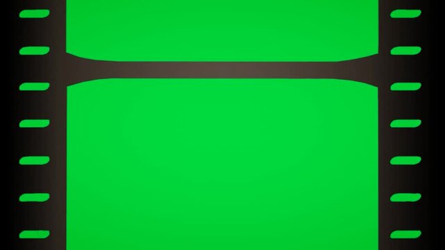Clean simple border overlay empty tool moving motion on green screen chroma key background film digital seamless graphics vintage clean dynamic design creative cinematic editing style quality raw