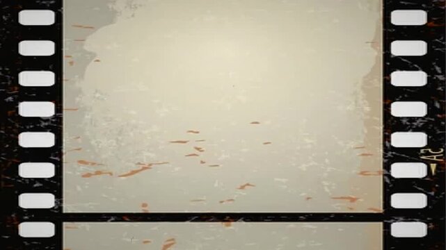 Light grey concrete style grunge texture inside a classic movie projector film frame track element abstract cinematic background video editing motion graphics footages clip assets footage.