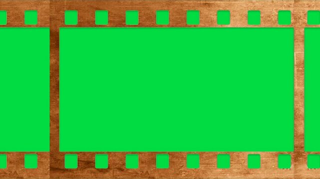 Warm rustic orange border tracking frame enclosing a high quality green screen digital overlay abstract cinematic background video editing motion graphics footages clip assets footage.