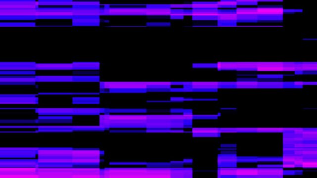 A simple source code text animation, with an intentional distortion glitch effect. Useful as texture overlay or inside a computer monitor. Base flat scrolling, colored words on a black background.