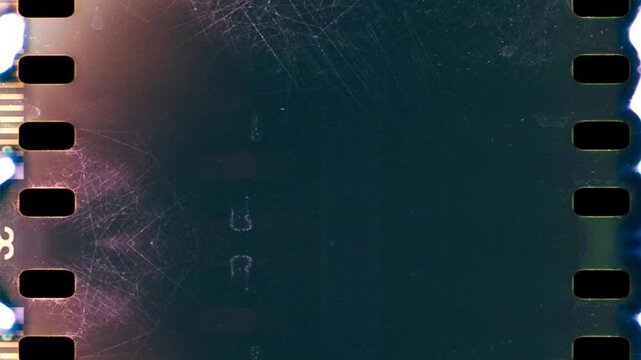 Bright blue streak lens flare overlay on a dark movie timeline background with subtle grain paths video editing motion graphics footages clip assets footage digital retro classic design layout.