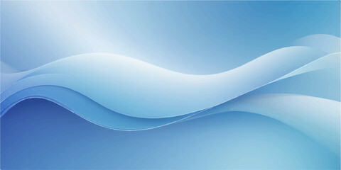 Obraz premium Abstract Blue Wave Background with Flowing Water Style Vector Design
