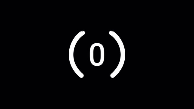 Modern Circular Five Second Countdown Animation with Fluid Loading Bar Design