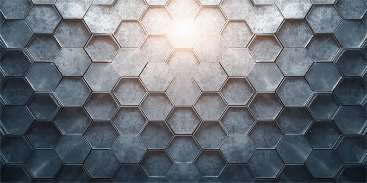A seamless vector wallpaper illustration featuring a close-up geometric pattern of brown snake skin with a textured hexagonal honeycomb tile design
