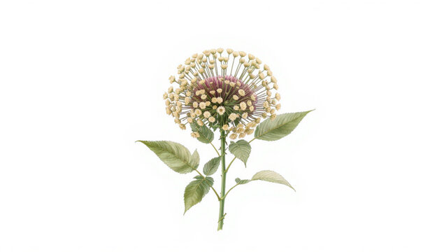 Detailed Kadamba Flower Botanical Vector Illustration Natural Floral Element Isolated on White