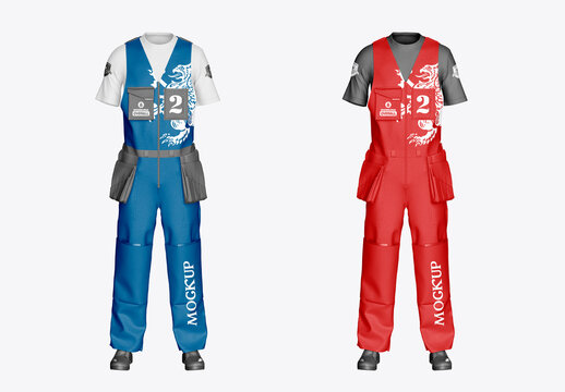 Full Workwear Overall Mockup
