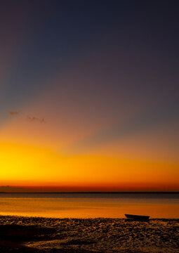 Sunset on the beach, Nampula Province, Island of Mozambique, Mozambique