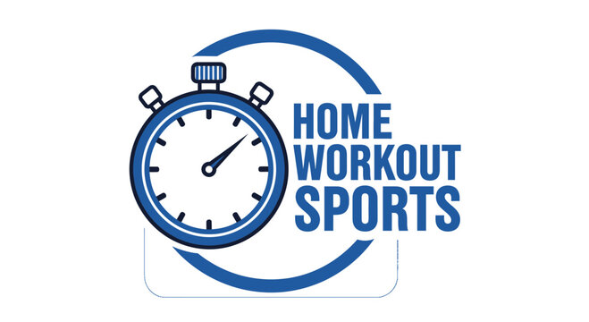 Home Workout Sports Illustration: A Design for Fitness, Timing, and Physical Activity
