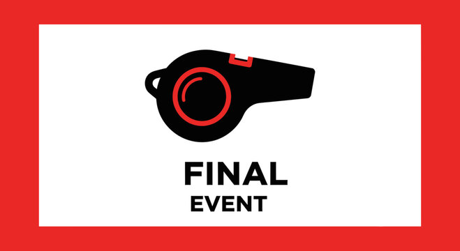 Iconic Whistle Depicting the Final Phase or Culmination of a Tournament Event