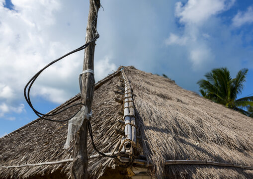Traditional thatched roof, Nampula Province, Island of Mozambique, Mozambique