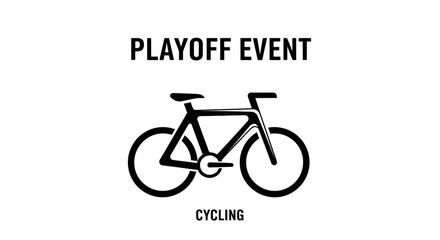 Fototapeta premium Minimalist Cycling Illustration Depicting a Playoff Event in Monochrome Style