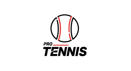 Fototapeta premium Minimalist Pro Tennis Logo Design Showcasing Sporting Activity And Brand Identity