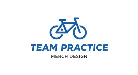 Fototapeta premium Minimalist Bicycle Design for Team Practice Branding and Merch Creations
