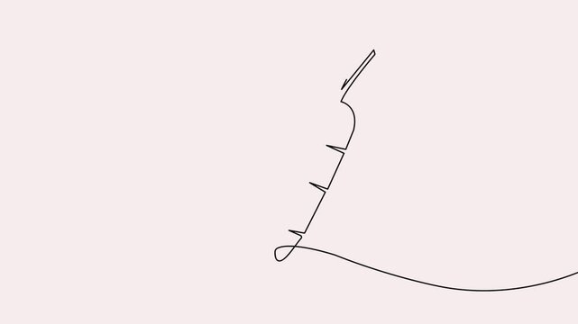 Carrot continuous line 4K animation video displays an organic vegetable concept for healthy cooking