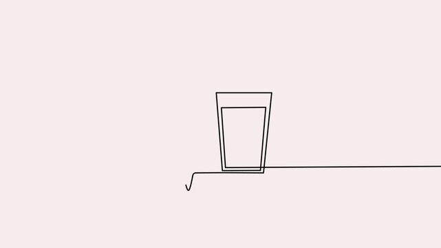 Carrot continuous line 4K animation video displays an organic vegetable concept for healthy cooking
