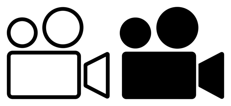 video camera icon outline filled