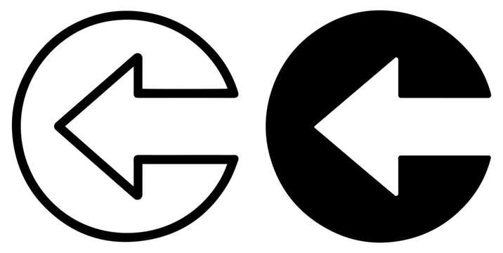 left arrow circle navigation icon
