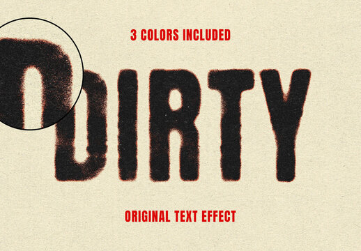 Ink Print Text Effect &ndash; Distressed Typography for Logo, Poster & Branding (PSD)