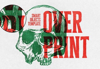 Overprint Photo Effect – Duotone for Album Cover & Social Media (PSD)