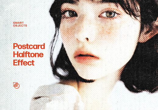 Postcard Photo Effect &ndash; Halftone for Album Cover & Social Media (PSD)