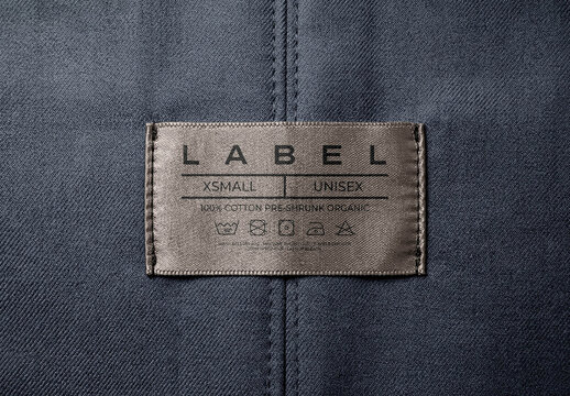 Clothing Label Mockup &ndash; Rectangle Apparel Presentation (PSD)
