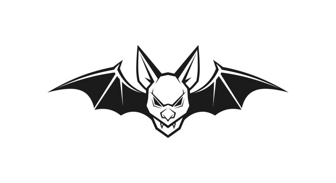 Black and white angry bat face.