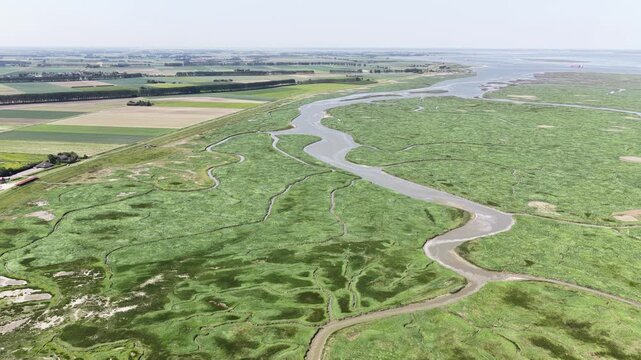 Aerial View of the Drowned Land of Saeftinghe