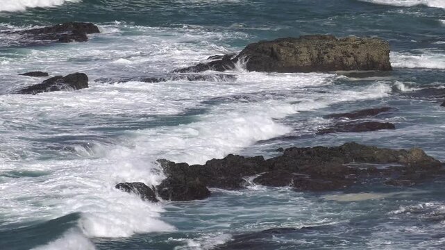 waterfront of Ballito bay, Willard beach , Durban area, South Africa, ocean waves