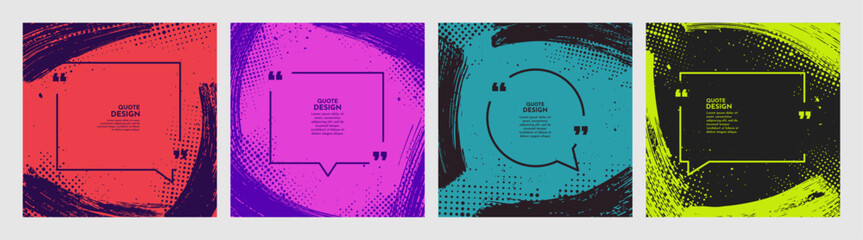 Obraz premium Vector grunge overlay. Hand drawn abstract frame set. Ink brush strokes mess. Banner halftone overlay. Retro vintage background collection. Design for social media template, web banner, advertisement