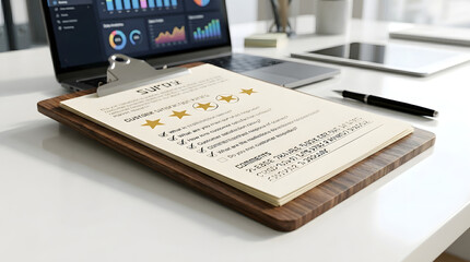 Obraz premium Customer Satisfaction Survey and Market Research Analysis
