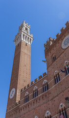 Naklejka premium Palazzo Pubblico: Das Rathaus der Stadt Siena, Toskana, Italien