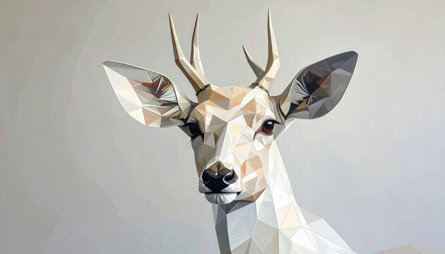 Geometric deer illustration