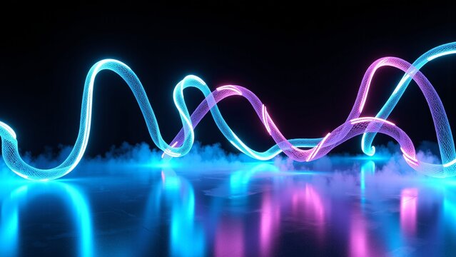 Neon Futuristic Abstract 3D Render