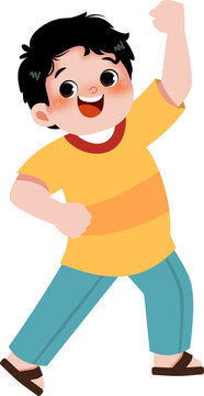 Kid confident and happy
