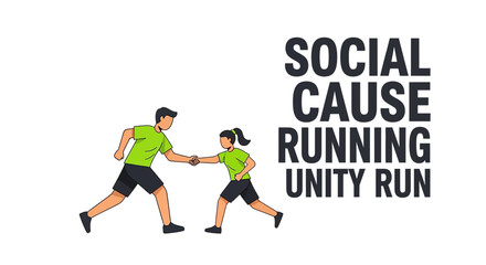 Obraz premium Supporting Social Causes Through Organized Runs With A Unified Group Of People