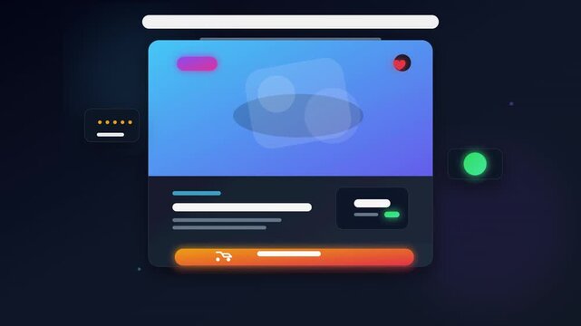 Ecommerce Product Page Animation | Website UI Shopping Cart Layout Motion Graphics | Digital Store Online Checkout Interface Template